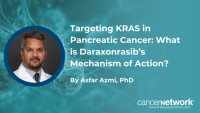 Asfar Azmi, PhD, discusses the tricomplex mechanism of daraxonrasib and its impact on overall survival for patients with pancreatic cancer.