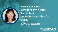 Whether Orca-T competes with post-transplant cyclophosphamide for GVHD prevention must be studied prospectively, said Wendy Stock, MD.