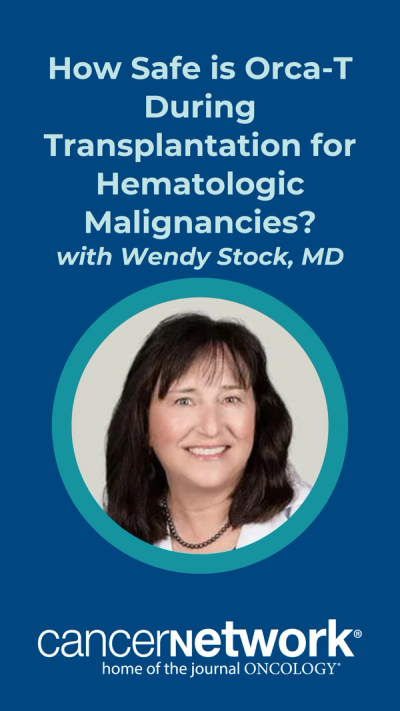 Wendy Stock, MD, spoke with CancerNetwork® about the safety of Orca-T during transplantation for patients with hematologic malignancies such acute lymphoblastic leukemia, acute myeloid leukemia, and myelodysplastic syndrome based on reports from the phase 3 Precision-T trial (NCT04013685). 