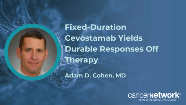 Adam D. Cohen, MD, says patients with deep responses to cevostamab could stop therapy and stay in remission for years.
