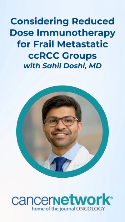 Sahil Doshi, MD, discussed the potential for dose reduction strategies with ipilimumab and nivolumab for the treatment of patients with advanced clear cell renal cell carcinoma.
