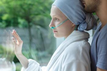 patient and caregiver in hospice