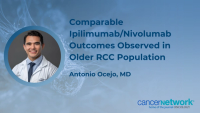 Although older patients saw a greater rate of AE-related discontinuations, survival outcomes were similar between groups.