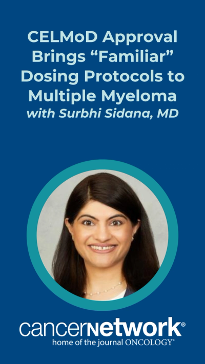 Following the FDA accelerated approval of iberdomide (Zenbexus) plus daratumumab and hyaluronidase-fihj (Darzalex Faspro) and dexamethasone for patients with relapsed/refractory multiple myeloma, Surbhi Sidana, MD, discussed what clinicians should expect when it comes to administering the novel CELMoD.