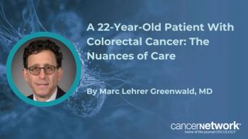 Marc Lehrer Greenwald, MD, discussed a recent patient case he had with a 22-year-old woman who was diagnosed with colorectal cancer. Marc Lehrer Greenwald, MD, discussed a recent patient case he had with a 22-year-old woman who was diagnosed with colorectal cancer.