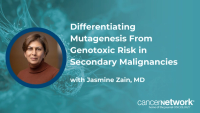 Jasmine Zain, MD, described the molecular workup to determine whether a secondary malignancy after CAR T-cell therapy reflects direct insertional mutagenesis.