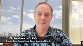 C. Ola Landgren, MD, PhD, highlights the rationale for the phase 3 DETERMINATION trial, assessing the use of lenalidomide, bortezomib, and dexamethasone plus autologous stem cell transplant and lenalidomide maintenance in patients with newly diagnosed multiple myeloma.