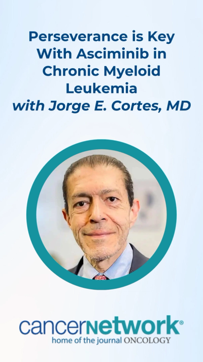 Jorge E. Cortes, MD, spoke with CancerNetwork® about updated findings from the phase 3 ASC4FIRST trial (NCT04971226) showing improved responses and tolerability with asciminib (Scemblix) vs other tyrosine kinase inhibitors like imatinib (Gleevec) among those with chronic myeloid leukemia in chronic phase (CML-CP).