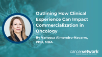 Vanessa Almendro-Navarro, PhD, MBA, outlined her experience as a research fellow and how her clinical work may impact her new role at City of Hope.