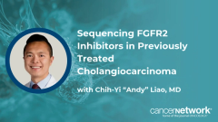Chih-Yi “Andy” Liao, MD, discusses how oncologists are sequencing pemigatinib, futibatinib, and lirafugratinib and how their tolerability differs.