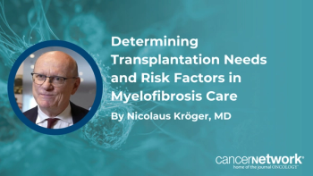 Donor availability may influence the treatment decision-making process regarding the use of transplantation for those with myelofibrosis.