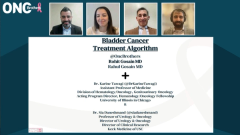 Karine Tawagi, MD, and Sia Daneshmand, MD, with the Oncology Brothers presenting slides