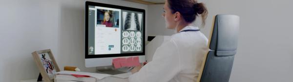 Caucasian female doctor delivering telemedicine consultation to a patient. Telehealth, telemedicine, remote consultation service. Coronavirus, COVID-19: © supamotion - stock.adobe.com