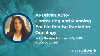 Nevine Hanna, MD, MPH, FACRO, DABR, detailed how AI auto-contouring and adaptive planning improve efficiency and organ-at-risk sparing in radiation therapy.