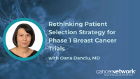 Oana Danciu, MD, explained why phase 1 breast cancer trials are moving earlier in the treatment course and how disease stability guides patient selection.