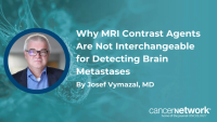 Josef Vymazal, MD, explained why high-relaxivity contrast agents are critical for detecting small brain metastases, despite weaker agents remaining suitable for other indications.