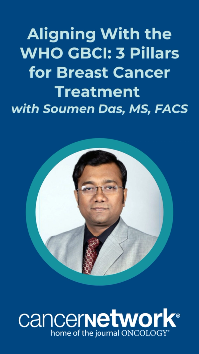 Soumen Das, MS, FACS, MRCS, FRCS, outlined 3 pillars for breast cancer the GBCI, a wing of the WHO outlined among other key performance indices (KPIs) for breast cancer care.