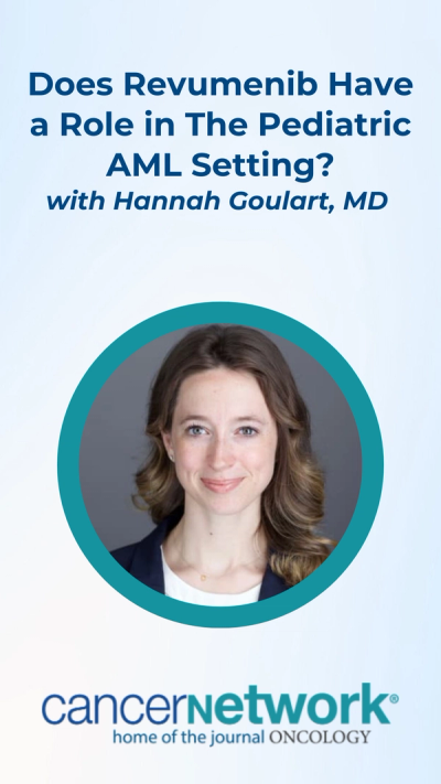 At the 2026 American Society of Clinical Oncology (ASCO) Annual Meeting, Hannah Goulart, MD, spoke about findings from an analysis evaluating revumenib (Revuforj) maintenance after allogeneic stem cell transplantation among patients with acute myeloid leukemia.