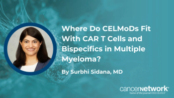 Surbhi Sidana, MD, discusses how CELMoDs like iberdomide could complement CAR T and bispecific antibody therapy.