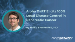 Philip Blumenfeld, MD, reviewed efficacy signals from a pooled analysis of Alpha DaRT in pancreatic cancer.