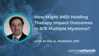 Al-Ola A. Abdallah, MD, explains a possible biological reason IMiD holding therapy benefited ide-cel but not cilta-cel recipients.