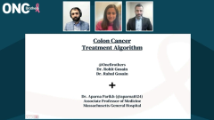Aparna Parikh, MD, with the Oncology Brothers presenting slides