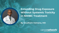 Goutham Vemana, MD, explained how the intravesical system provides continuous treatment exposure, deeper bladder penetration, and zero systemic absorption.