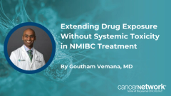 Goutham Vemana, MD, explained how the intravesical system provides continuous treatment exposure, deeper bladder penetration, and zero systemic absorption.