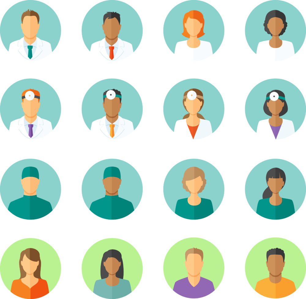 graphic of doctors, patients 