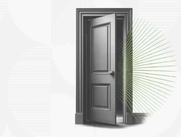An open door with light streaming through | Image Credit: BPD Health