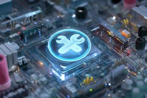 Repair Icon on Circuit Board Representing Technology Maintenance Services and Troubleshooting. Generated with AI. | Image Credit: © RightPurpose - stock.adobe.com.