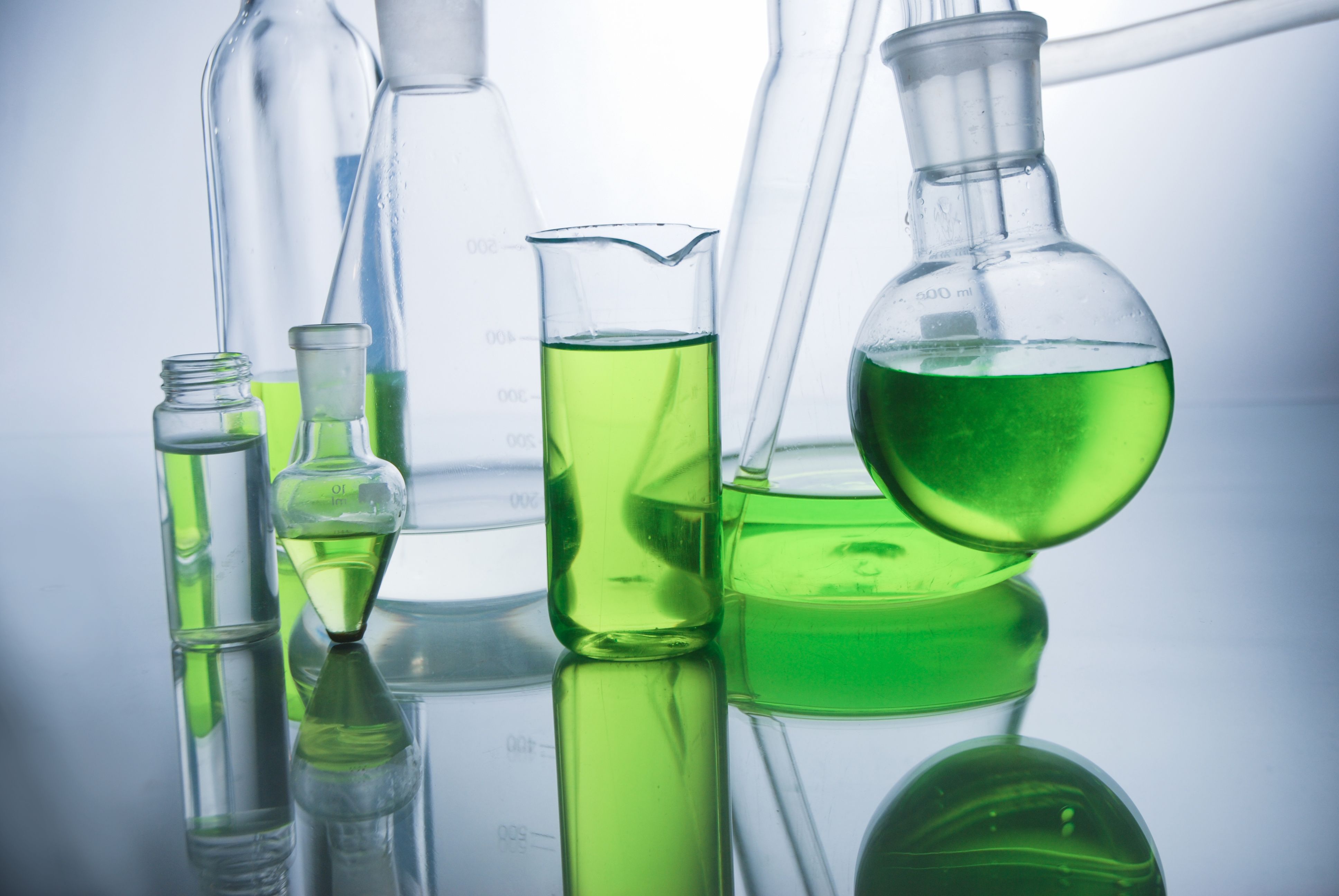 Laboratory glassware over white | Image Credit: © zakrevski - stock.adobe.com