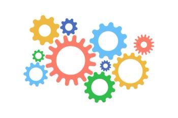 gears in various colors