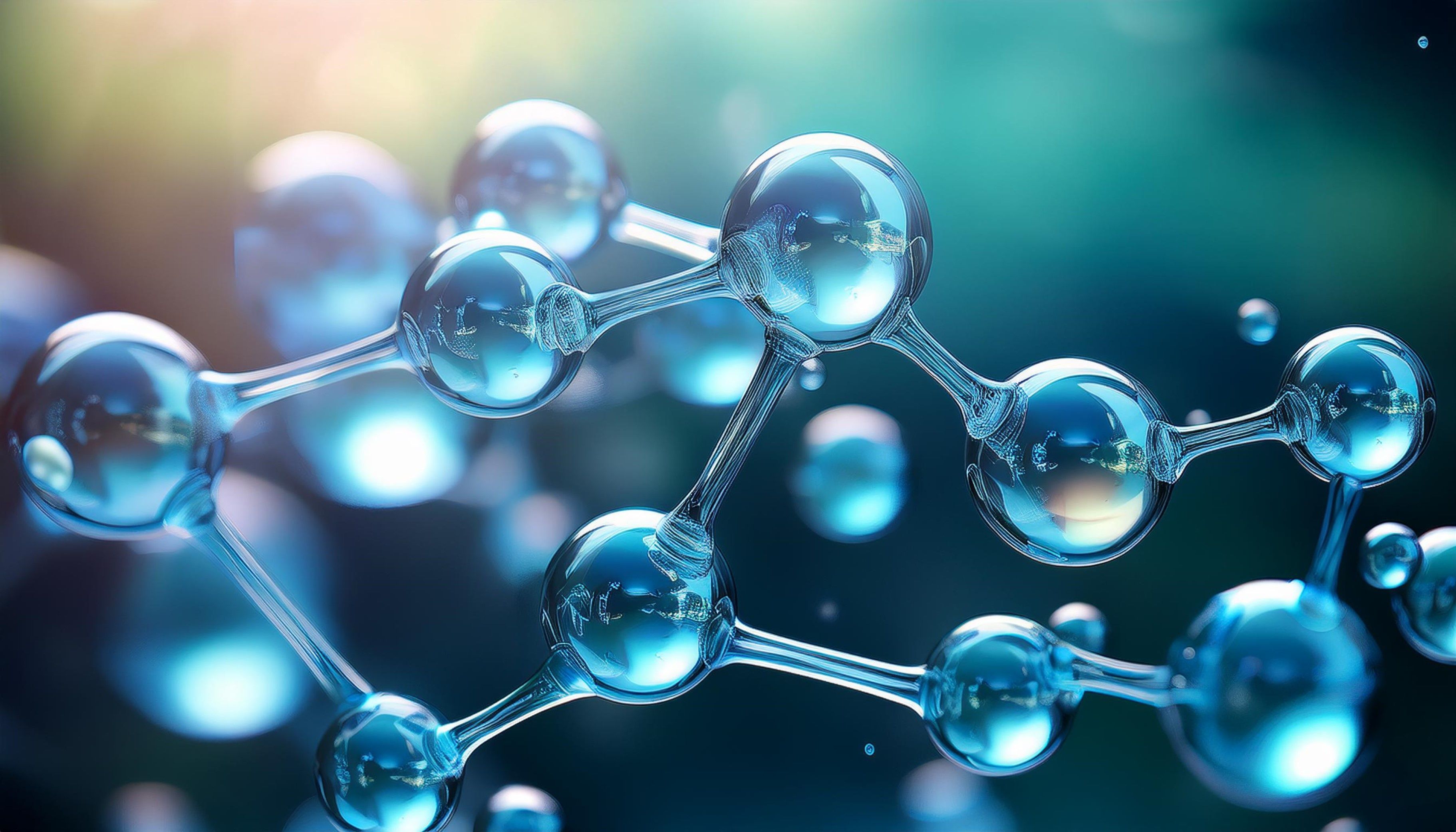 pfas molecule close up shimmering aqua bubbles on blurred background | Image Credit: © RHONDA - stock.adobe.com.