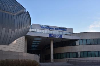 Rzeszow University of Technology (Politechnika Rzeszowska), facade of the building at evening time. RZESZOW, POLAND - APRIL 15, 2023 | Image Credit: © OleksKao - stock.adobe.com