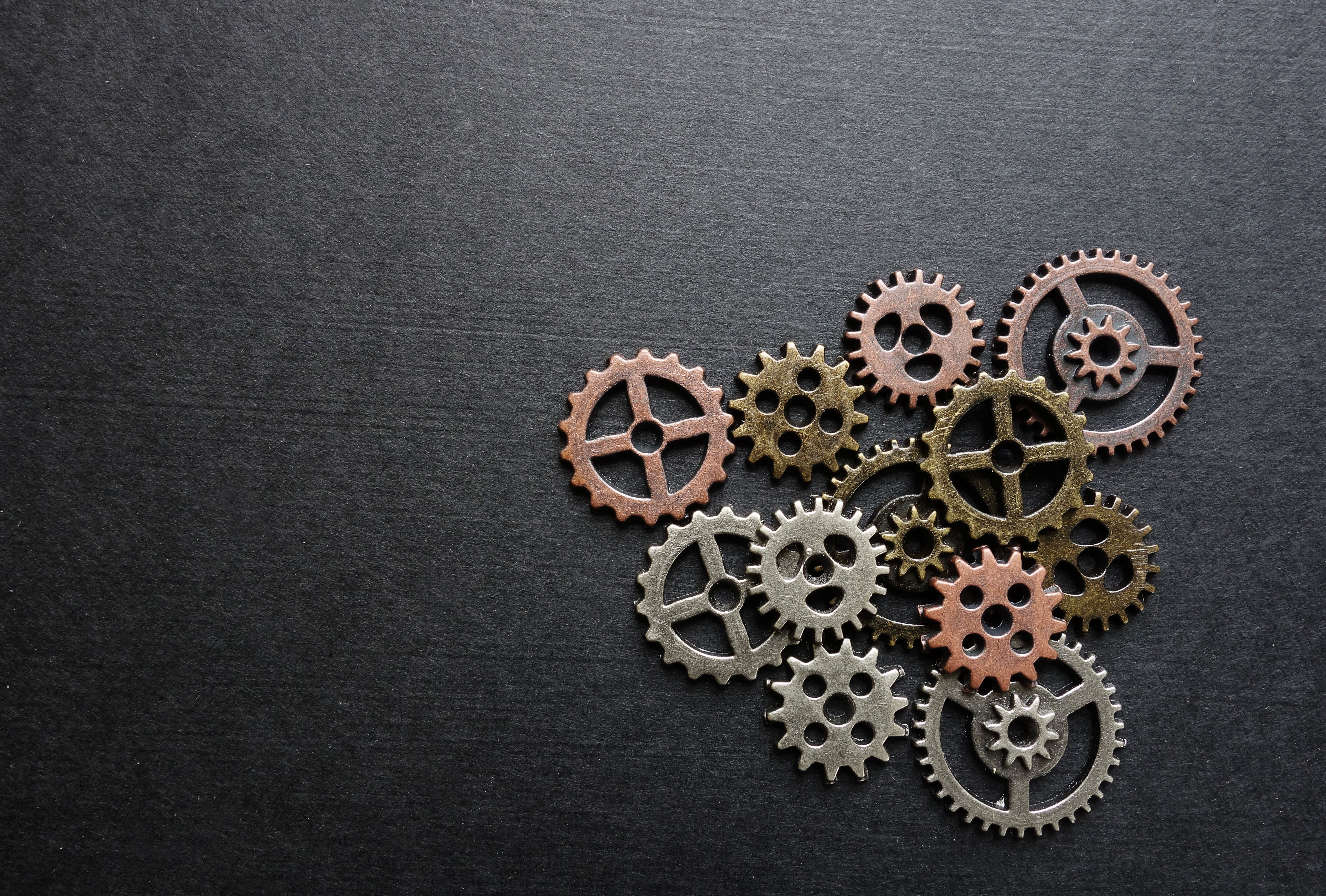 Assorted metal gears