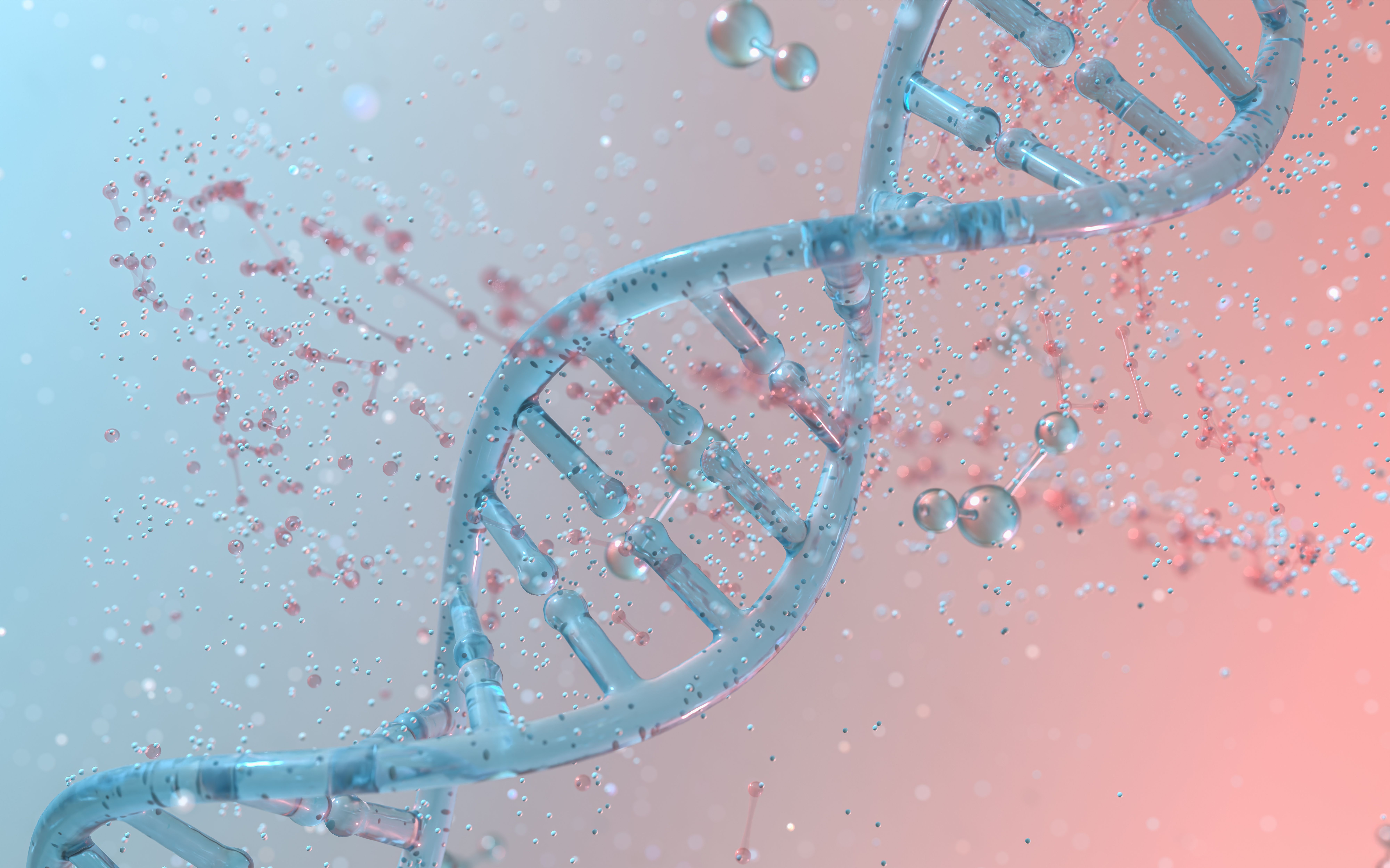 DNA genomes structure with division molecule, 3d rendering. | Image Credit: © Vink Fan - stock.adobe.com