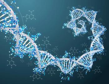 Digital 3D DNA helix with particles and molecules background - Innovation, modern medicine, technology and human genome concept | Image Credit: © graphicINmotion - stock.adobe.com