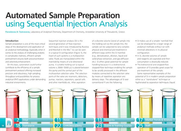 Automated Sample Preparation using Sequential Injection Analysis