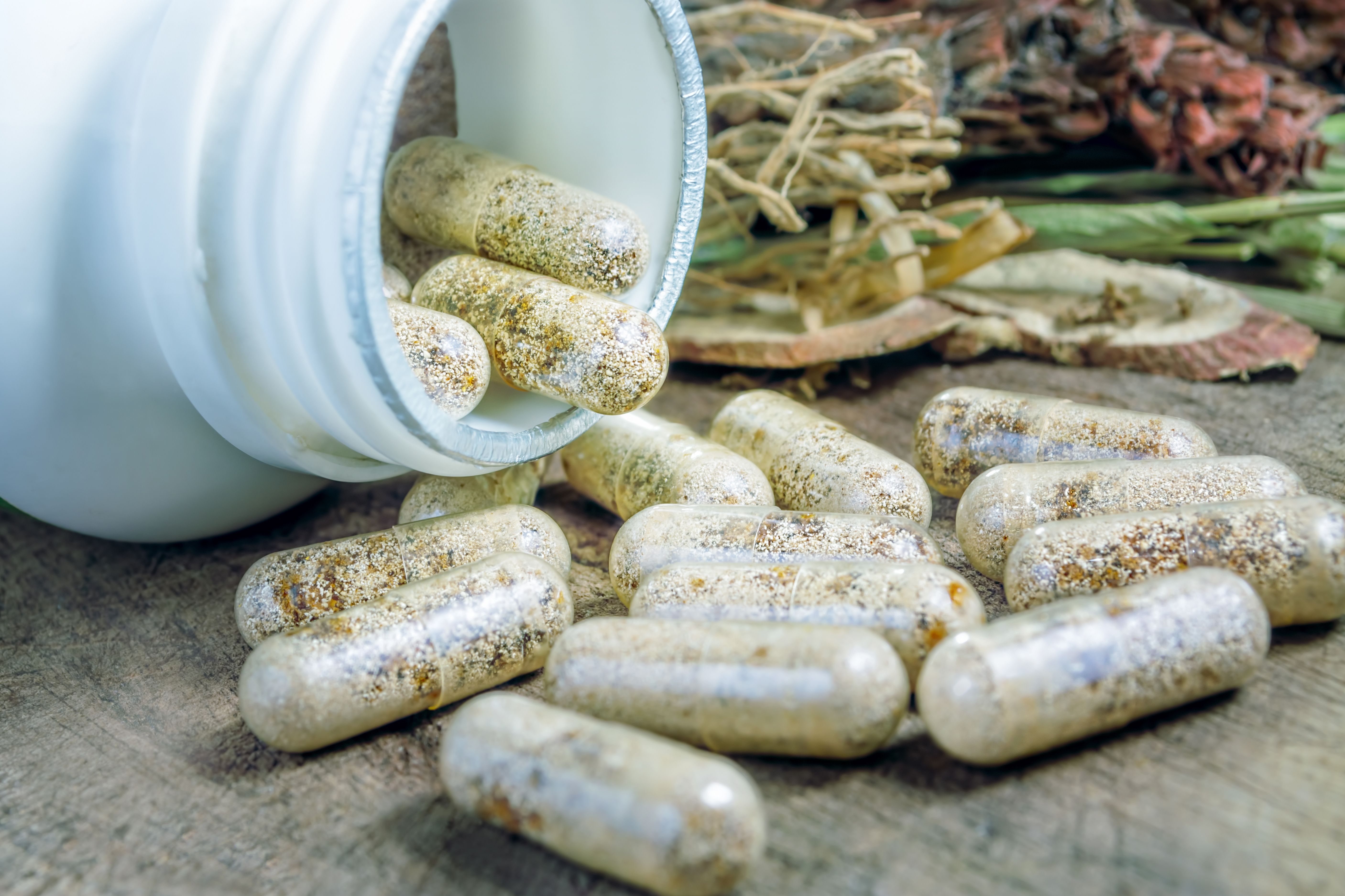 Alternative traditional chinese herbal medicine on capsule | Image Credit: © acarapi - stock.adobe.com