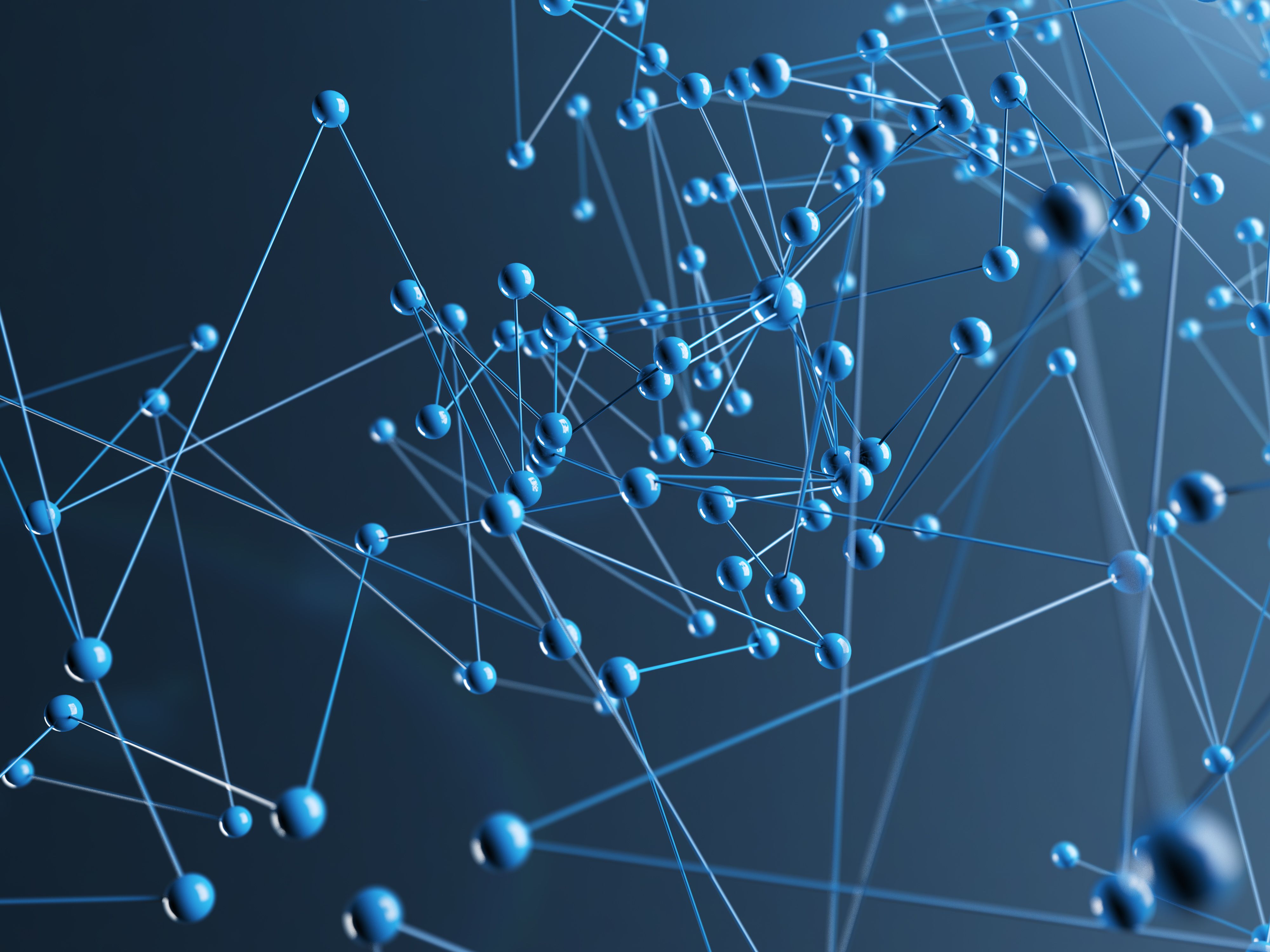 Molecular structure illustration. Close up of blue chemical elements, background. | Image Credit: © ImageFlow - stock.adobe.com