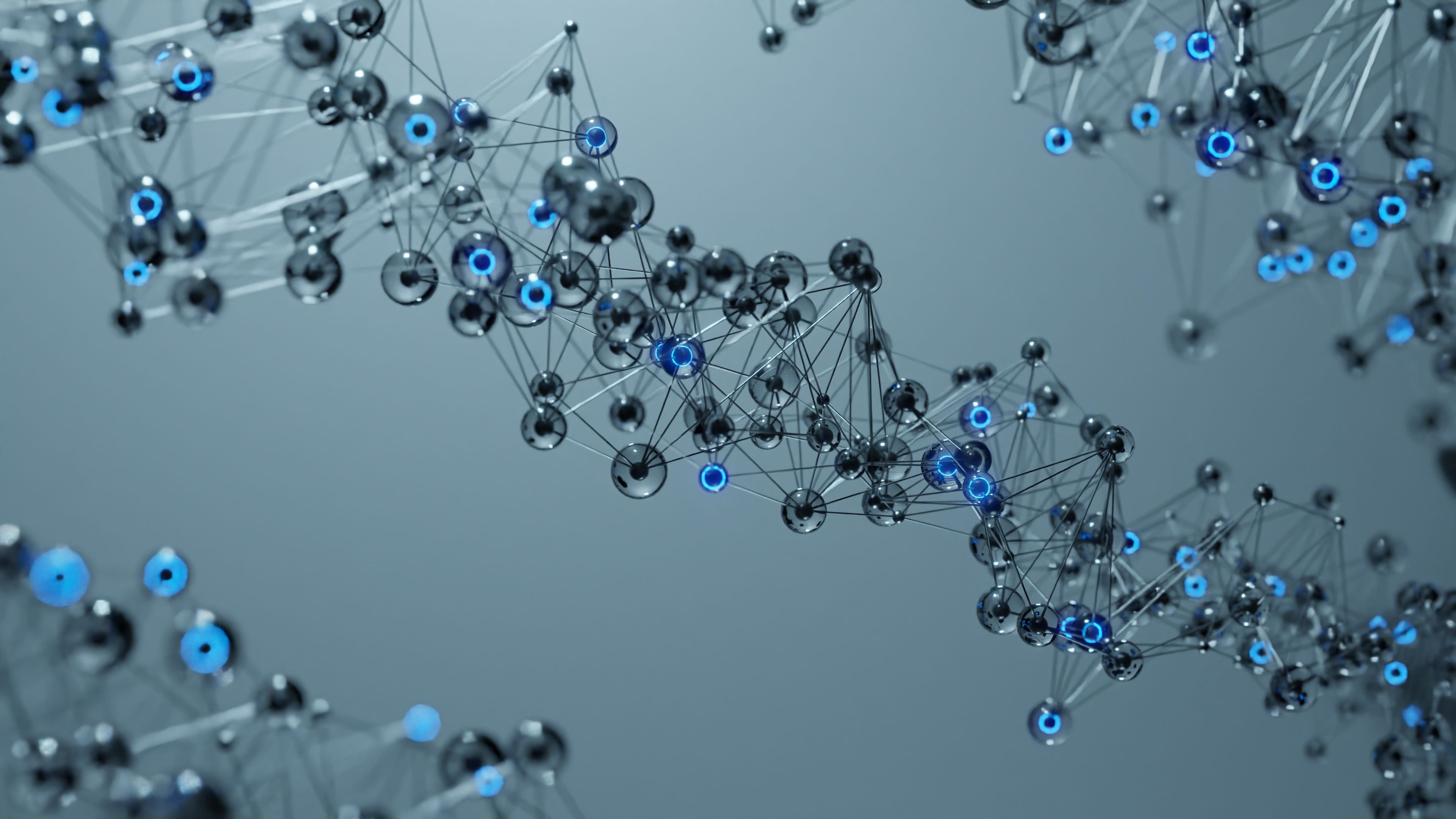 Blue molecular structure, 3d model molecule, Neurotransmitter, Structural atom chemical formula view from a microscope | Image Credit: © Needless - stock.adobe.com