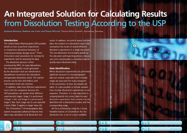 Usp Chapter For Dissolution An Integrated Solution for Calculating Results from Dissolution Testing ...