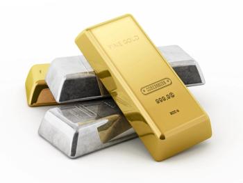 Gold and silver ingots isolated on white background. 3D illustration | Image Credit: © Destina - stock.adobe.com