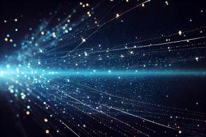 背景素材:近未来的な粒子やグリッターのパーティクル抽象背景Generative AI | Image Credit: © おでんじん - stock.adobe.com