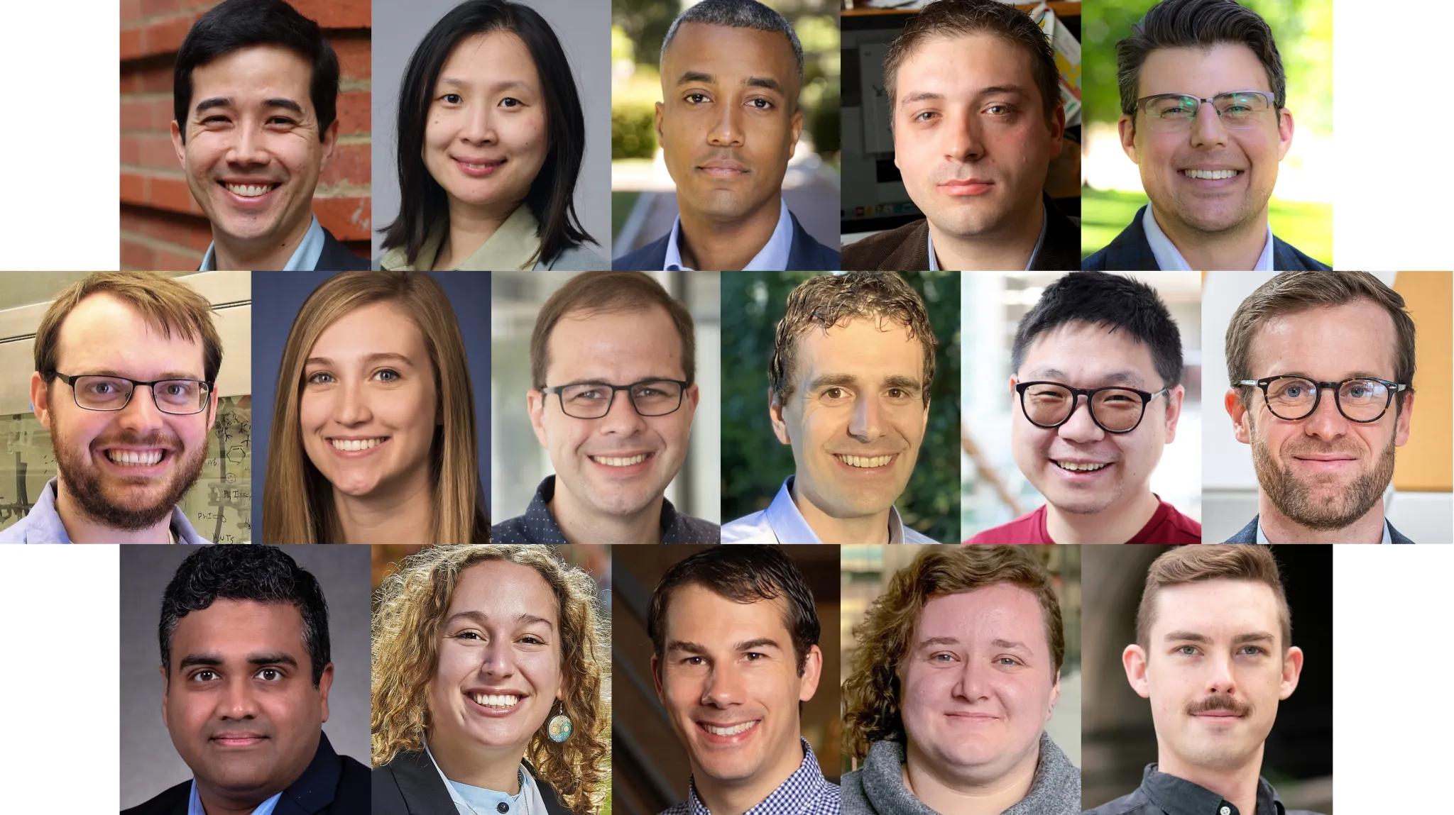Top row: Daniel Schwalbe-Koda, Shijing Sun, Zakaria Al Balushi, Pieremanuele Canepa, Michael McGuirk. 2nd row: Andrew Zahrt, Cailin Buchanan, Daniel Tabor, James Grinias, Long Luo, Glen O’Neil. 3rd row: Badri Narayanan, Johanna Schwartz, Mark Hendricks, Jessica Sampson, Martin Seifrid. | Image Credit: © Research Corporation for Science Advancement - https://rescorp.org/2025/06/seven-teams-win-scialog-awards-for-automating-chemical-laboratories/