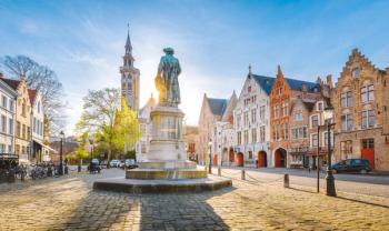 Jan van Eyck square at sunset, Brugge, Flanders region, Belgium © JFL Photography - stock.adobe.com