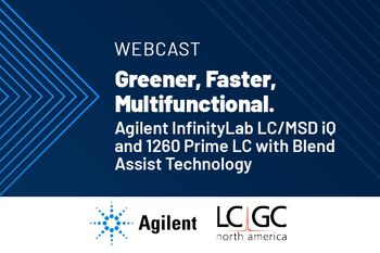 Greener, Faster, Multifunctional. Agilent InfinityLab LC/MSD iQ and 1260 Prime LC with Blend Assist Technology
