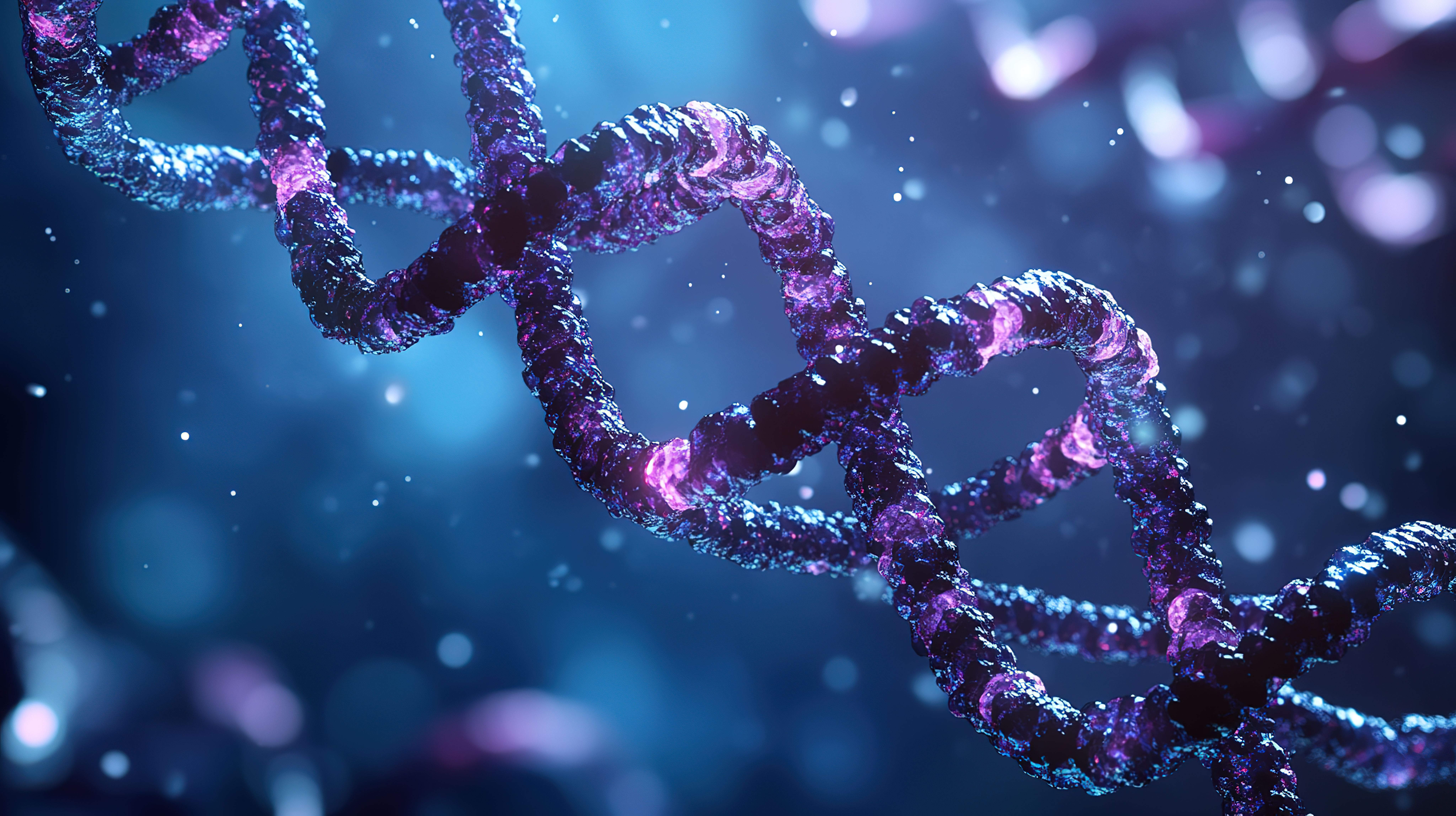 Microscopic illustration of DNA double helix structure, highlighting gene silencing techniques with RNA interference, antisense oligonucleotides, for genetic research applications | Image Credit: © IQ-Photography - stock.adobe.com.