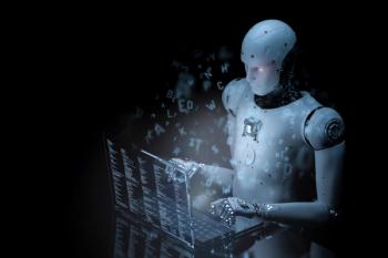 robot with glass laptop | Image Credit: © phonlamaiphoto - stock.adobe.com